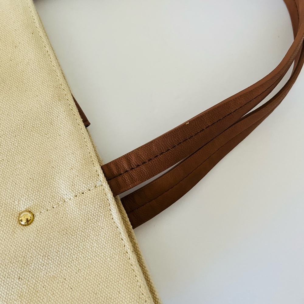 Tommy Hilfiger Canvas & Vinyl Tote Bag Travel Bag Tommy Hilfiger Bag gold charm - Picture 14 of 16